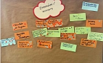 Pinnwand mit Notizen