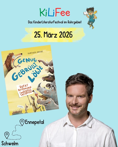 Günther Jakobs hält die Abschlusslesung des KinderLiteraturFestivals in der Ennepetaler Stadtbücherei Günther Jakobs hält die Abschlusslesung des KinderLiteraturFestivals in der Ennepetaler Stadtbücherei © Stadt Ennepetal