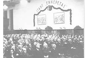 Bild der Stadtgründung im Jahre 1949